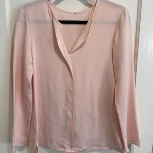 100% Silk Blouse Light Pink